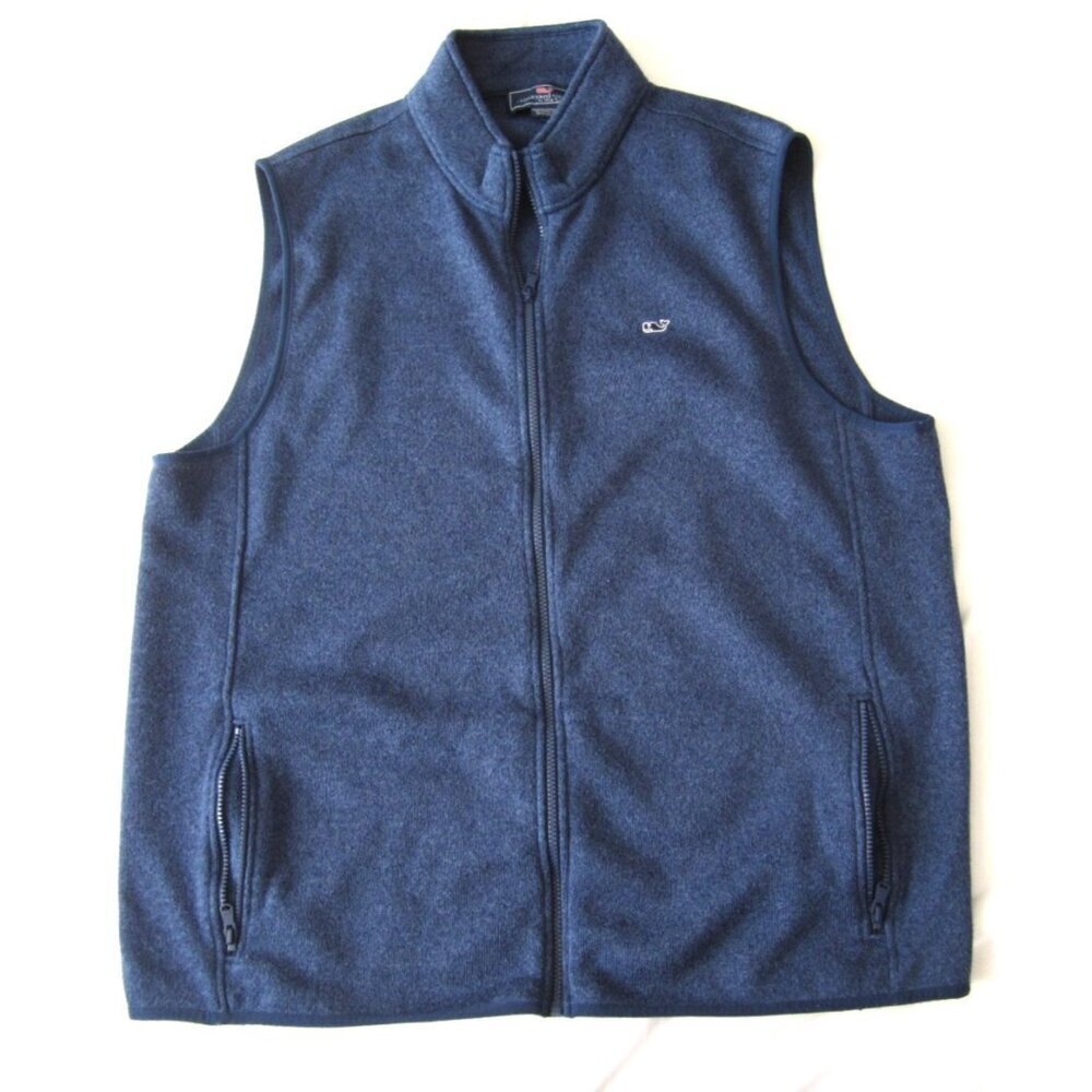 Men Vineyard Vines Polyester Full Zip Sleeveless Vest Sz XXL (MJ44)